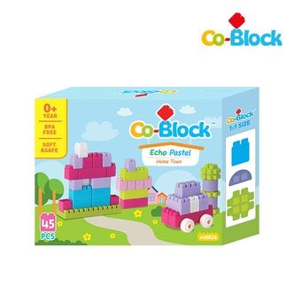 코블록 [Co-Block] 에코파스텔코블록 홈타운 45pcs