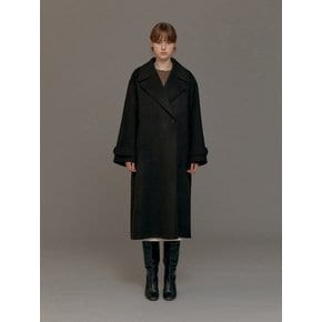 WOOL HANDMADE LONG COAT (CHOCOLATE)