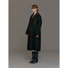 WOOL HANDMADE LONG COAT (CHOCOLATE)