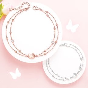 산리오 헬로키티주얼리 나비컬렉션 실버 팔찌(화이트) HLSBR330-1W