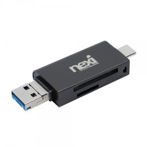 NX887 USB3.0+USB 3.1+Micro 5핀 3in 1 카드리더기 다크그레이(NX-3IN1CRD)