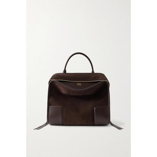 아마조나 가죽 트리밍 스웨이드 토트백 46376663163050897