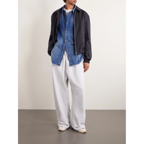 크롭 오버사이즈 와이드 코튼 블렌드 저지 스웨트팬츠 46376663162970025