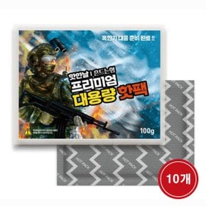 핫한날 국내산 흔드는 프리미엄 대용량 핫팩  100g X 10개 _P382004058