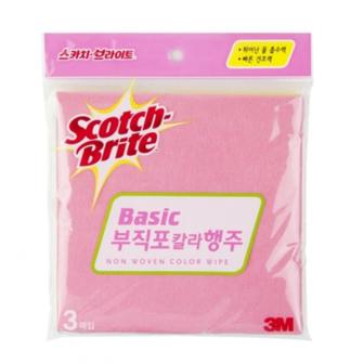  3M 부직포 칼라 행주 3매입