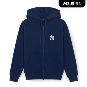 MLB [코리아공식] 바시티 등판 레터링 기모 후드집업 NY (L.Navy)