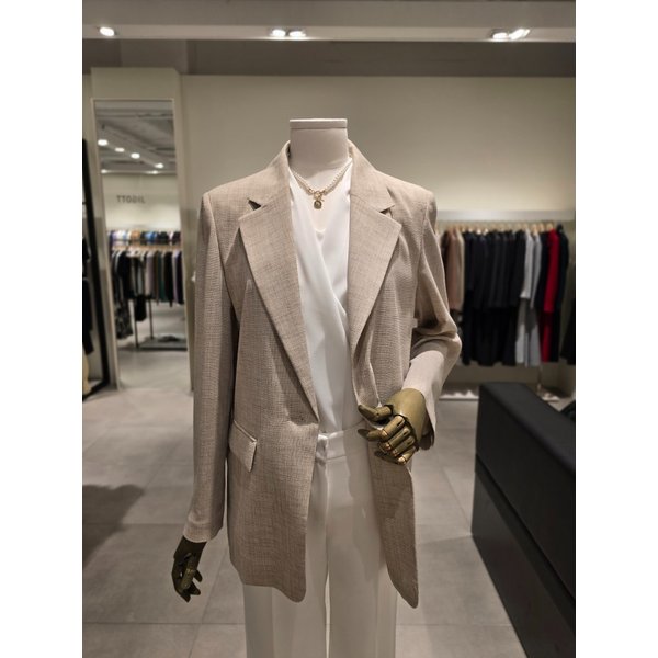 [파주점] 멜란지 백 슬릿 원버튼 자켓 JS4B0JK341