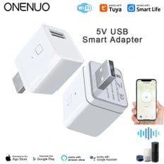  ONENUO 투야 스마트 마이크로 USB 어댑터 스위치 호환 홈용 미니 전원 알렉사 헤이 고 오글 앨리스 작동 5V