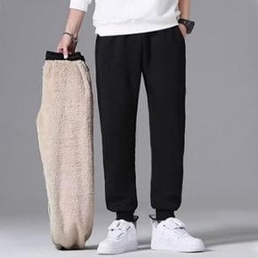 JU 보온성 벨벳  트레이닝 조거 팬츠 남성 여성 겨울조거 방한바지