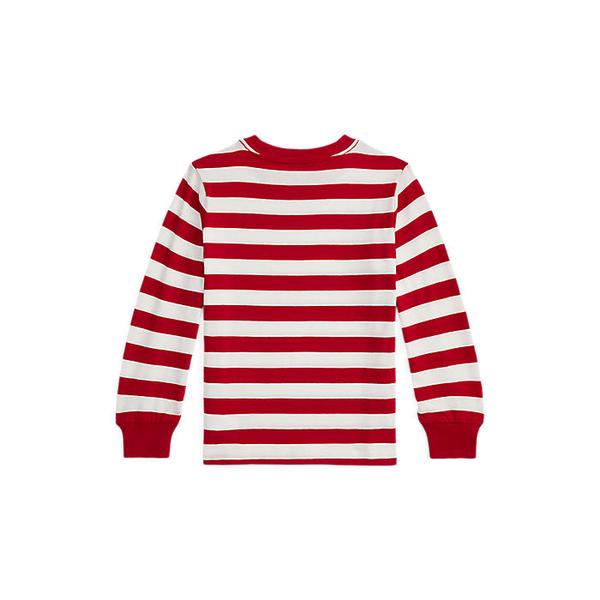폴로 키즈 남아 2-7세 스트라이프 코튼 롱 슬리브 티(CWPOTSHB8021230600)