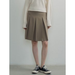 23FW PLEATS MIDI SK (KHAKI BEIGE)