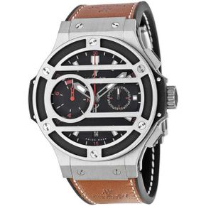 미국 위블로 시계 Hublot Chukker Bang 블랙 Dial Titanium 브라운 레더 Mens 워치 317NM1137VR