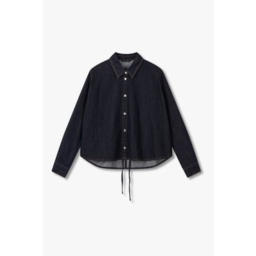 GCUT [지컷25F/W]백 슬릿 플레어 크롭 데님 셔츠(7215355712)