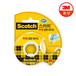 스카치 투명 양면 테이프 디스펜서 136(12mm x 6.35m) [N4택배]