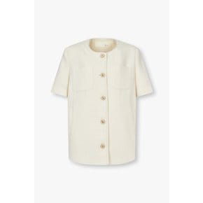 [지컷25S/S]라운드넥 트위드 미디 자켓(7255210104)