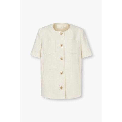 GCUT [지컷25S/S]라운드넥 트위드 미디 자켓(7255210104)