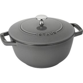 일본 스타우브 냄비0108 staub 스토우브  와나베 그레이 L 20cm 양손 주물 범랑 냄비 밥솥 3홉 I