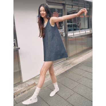 시스티나 미니멀 슬리브리스 원피스