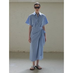 COTTON SHIRT DRESS II (SKY BLUE)