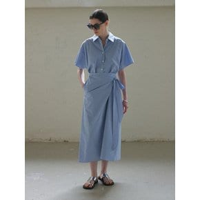 COTTON SHIRT DRESS II (SKY BLUE)