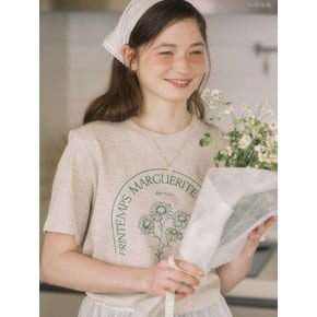 Marguerite T-shirt - Oatmeal