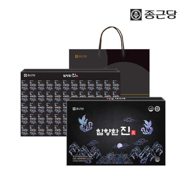 [쿠폰 적용가 : 34,020원] 종근당 침향환 진 60환 1박스(전용쇼핑백 포함)