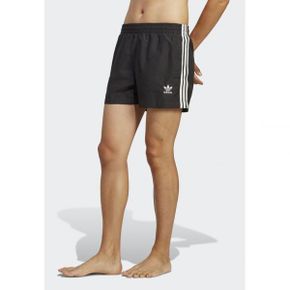 4715137 adidas 3-STRIPES - Swimming shorts black white