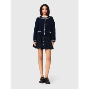 보트넥 디자인의 브레이드 가디건 Marine MFPCA00682
