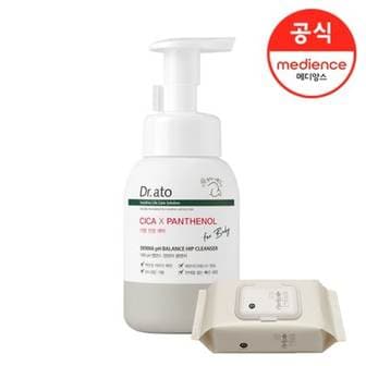 닥터아토 )더마 pH밸런스 엉덩이 클렌저 300ml +올곧은 물티슈 60매 1입