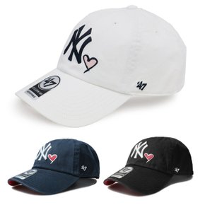 47브랜드 뉴욕 양키스 클린업 볼캡 MLB 하트 아이콘 모자