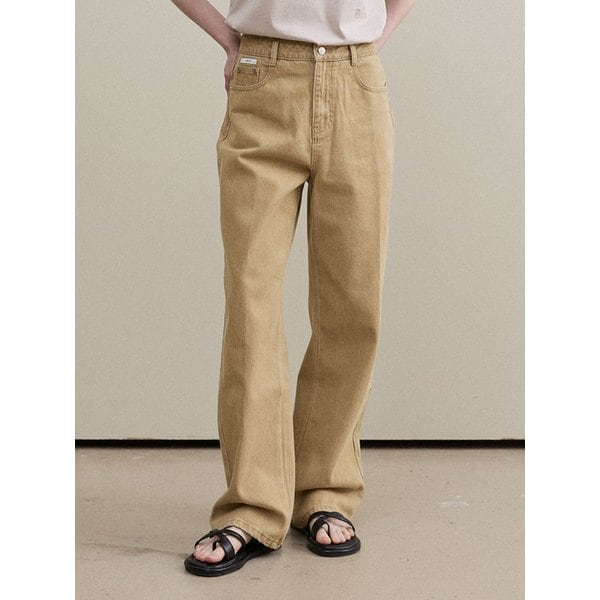 스트레이트 데님 팬츠_BEIGE