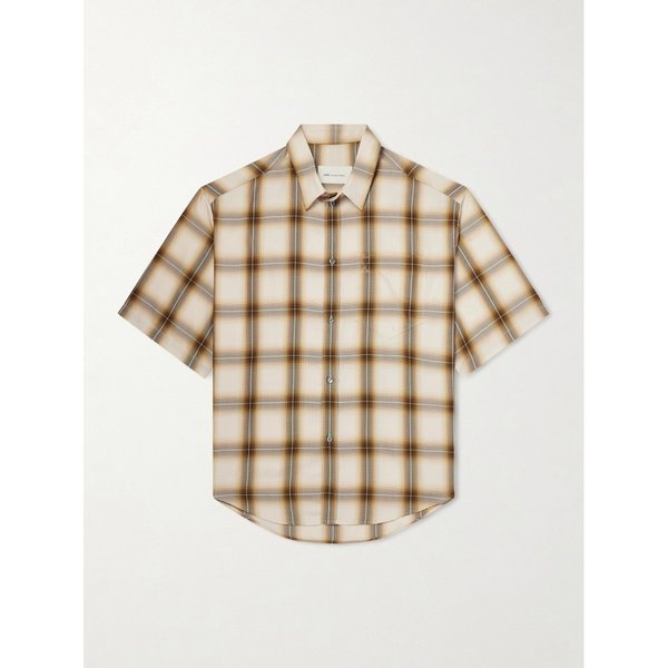 로고 자수 체크 셔츠 46376663163015924