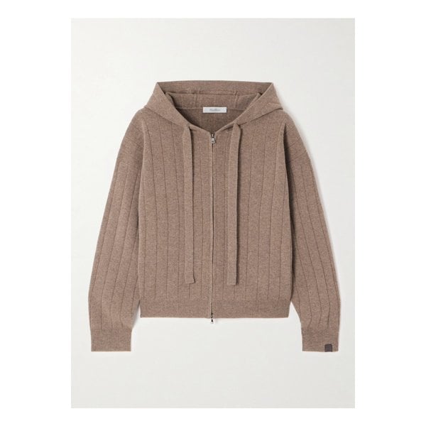 루베리아 골지 캐시미어 집업 후디 카멜 46376663162890790