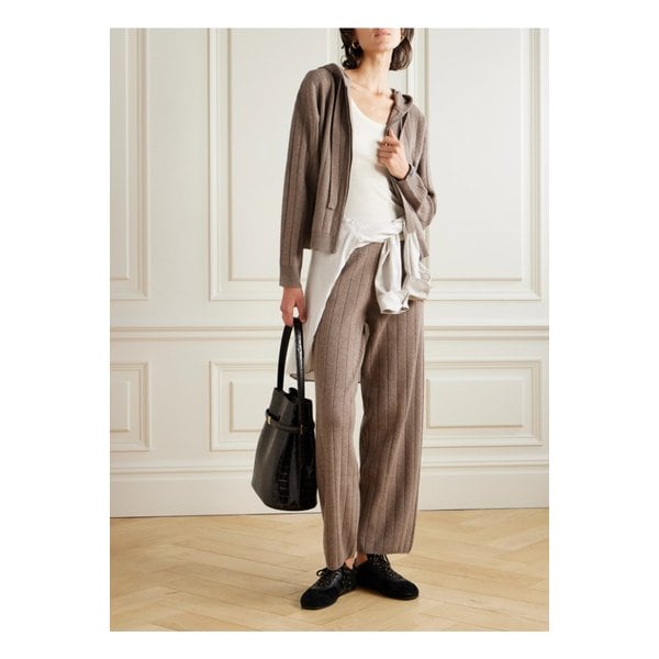 루베리아 골지 캐시미어 집업 후디 카멜 46376663162890790