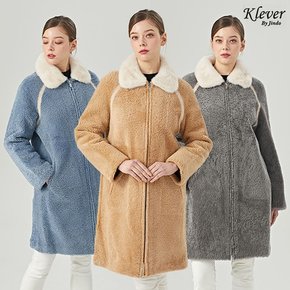 진도 Klever 라이트칼라 무스탕 코트 (K3W3BC80)