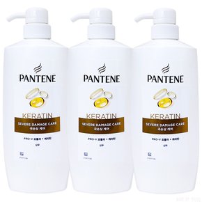 극손상케어 샴푸 프루티플로럴향 750ml 3개 ~ 케라틴 손상모 손상모발 상한머리 용기 본품 펌프형