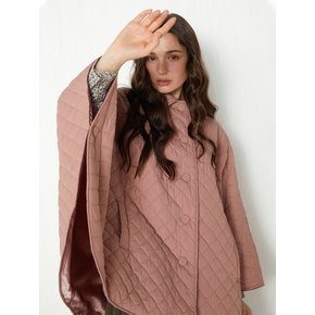 pink katiacho Diamond Quilted Manteau Dusty Pink