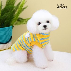 애구애구 강아지 겨울옷 램스울 스트라이프 니트 티셔츠