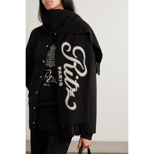 리츠 파리 프린지 울 자카드 스카프 46376663162987763