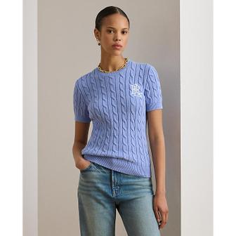 로렌 랄프 로렌 케이블 니트 코튼 숏 슬리브 스웨터(WMLRSWESN820188400)