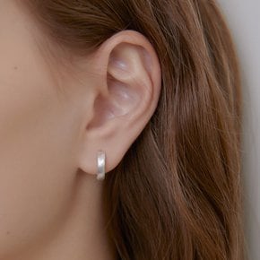 EG404 [Silver925]Flat round drop Earring