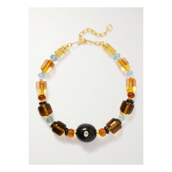 리지 포르투나토 데저트 미라지 골드 도금 멀티스톤 비즈 네크리스 멀티컬러 46376663162907535