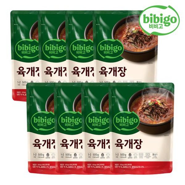 [멤버십][본사배송] 비비고 육개장 500g X 8개