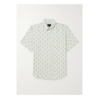 클럽모나코 클럽 모나코 버튼다운 칼라 프린트 리넨 셔츠 그린 1647597343167799