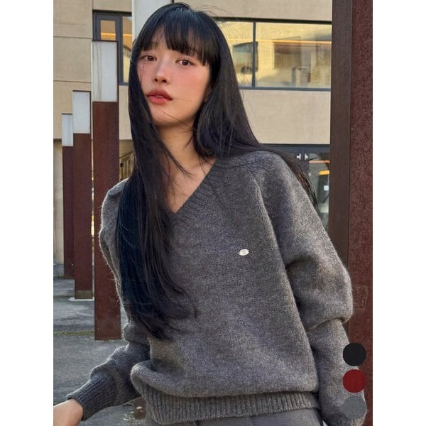 루즈핏 클래식 브이넥 니트 3컬러 VW633