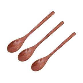참나무숟가락3pcs 옻칠 숟가락 수저 스푼