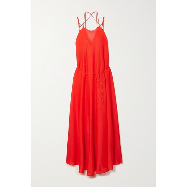 Open-back Knitted Maxi Dress 레드 11452292646652758