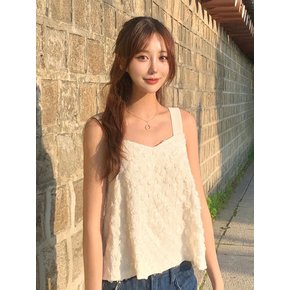 스퀘어 넥 플라워 슬리브리스 SQUARE NECK FLOWER SLEEVELESS