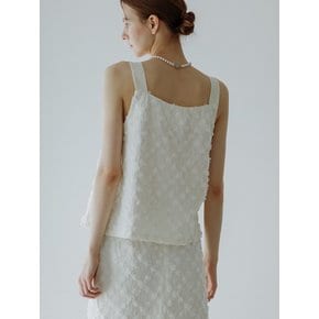 스퀘어 넥 플라워 슬리브리스 SQUARE NECK FLOWER SLEEVELESS