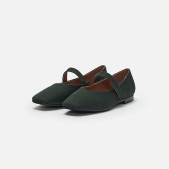 로서울 Rowie Mary jane shoes Fabric Deep green